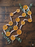 Dried Orange Garland with Wooden Beads